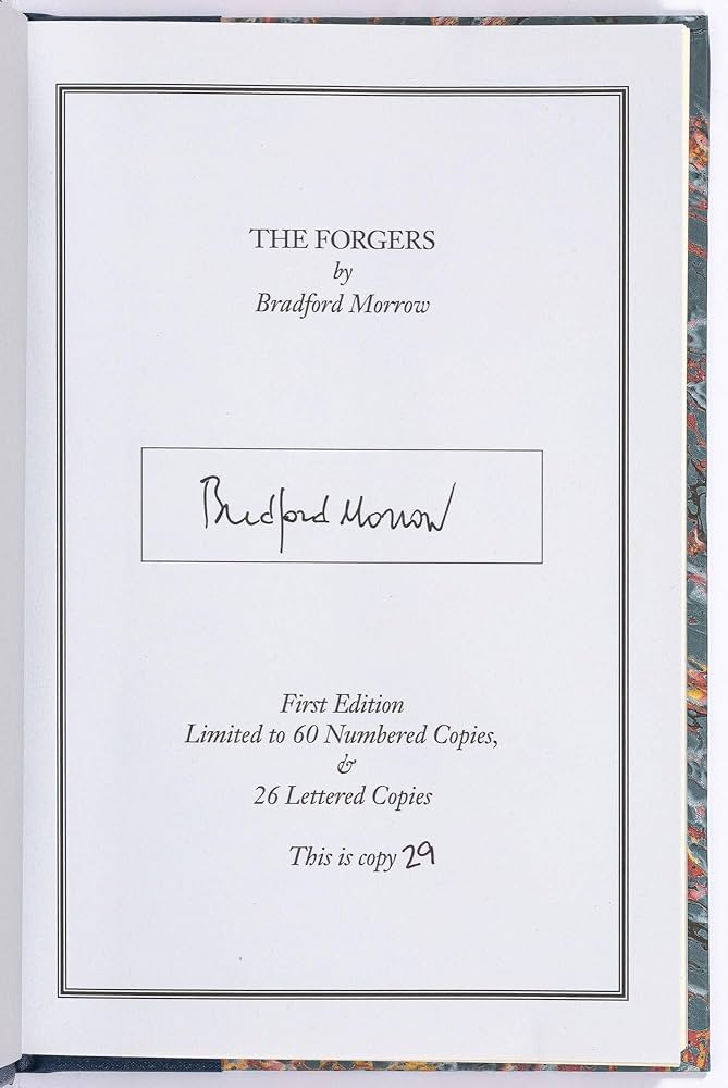 Amazon.com: The Forgers: 9780802123213: Morrow, Bradford: Books